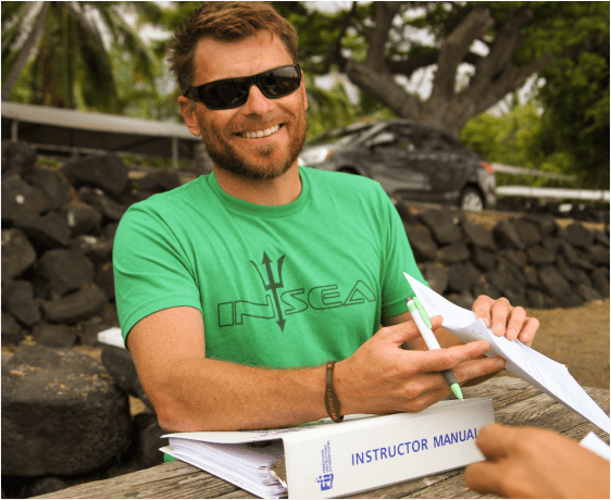 Instructor with paper manual